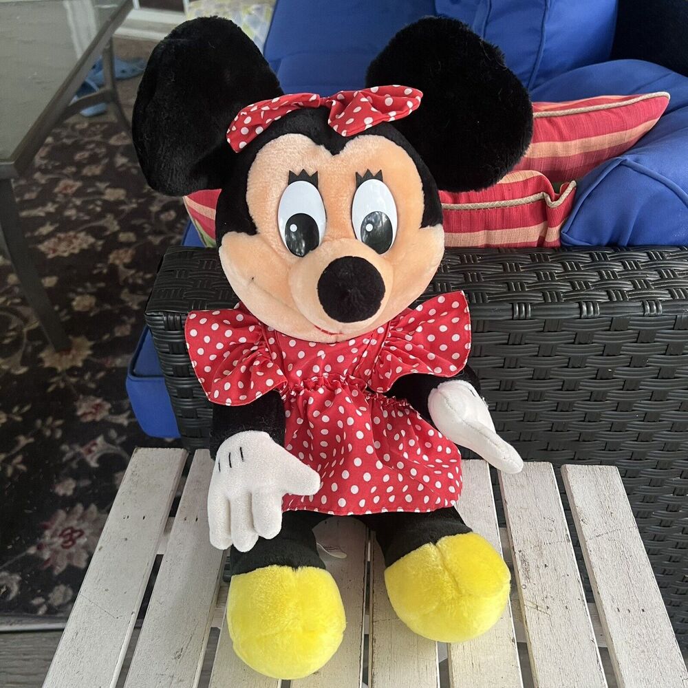 Disneyland Walt Disney World Minnie Mouse 14" Plush made Korea vintage